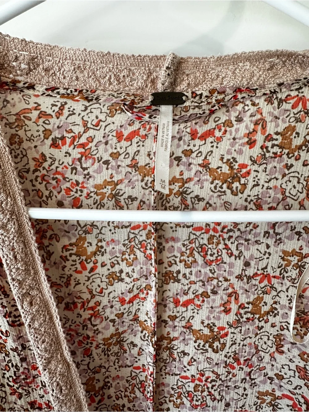 Free People Floral Tie-Front Shawl